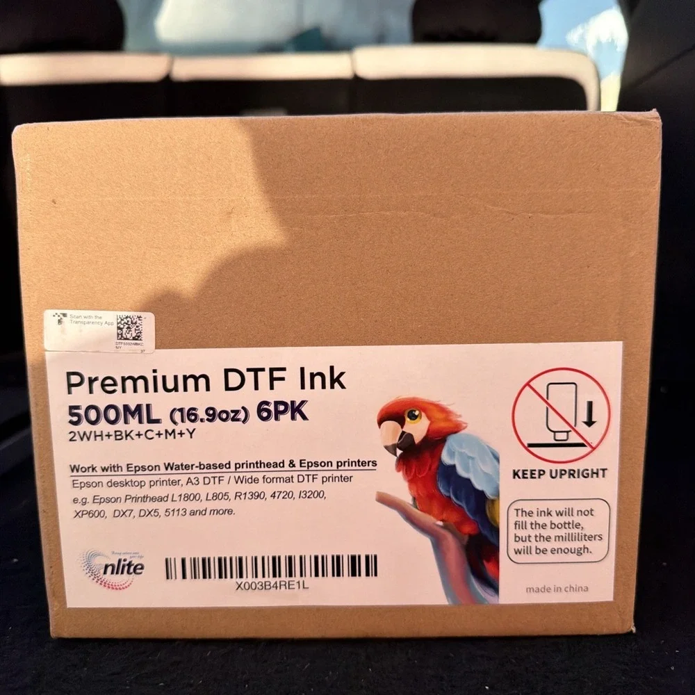 Enlite DTF Ink 500ML Combo Pack, Premium Pigment Ink for PET Film Heat Transf...